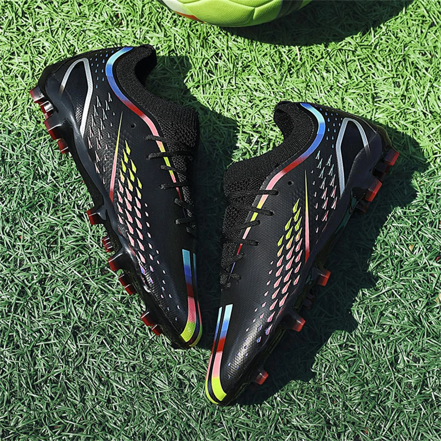 MDPCX Men's and Women's Football Shoes Non-Slip Shoes Professional high-top Breathable Non-Slip Sports Football Shoes Outdoor Indoor TF/AG