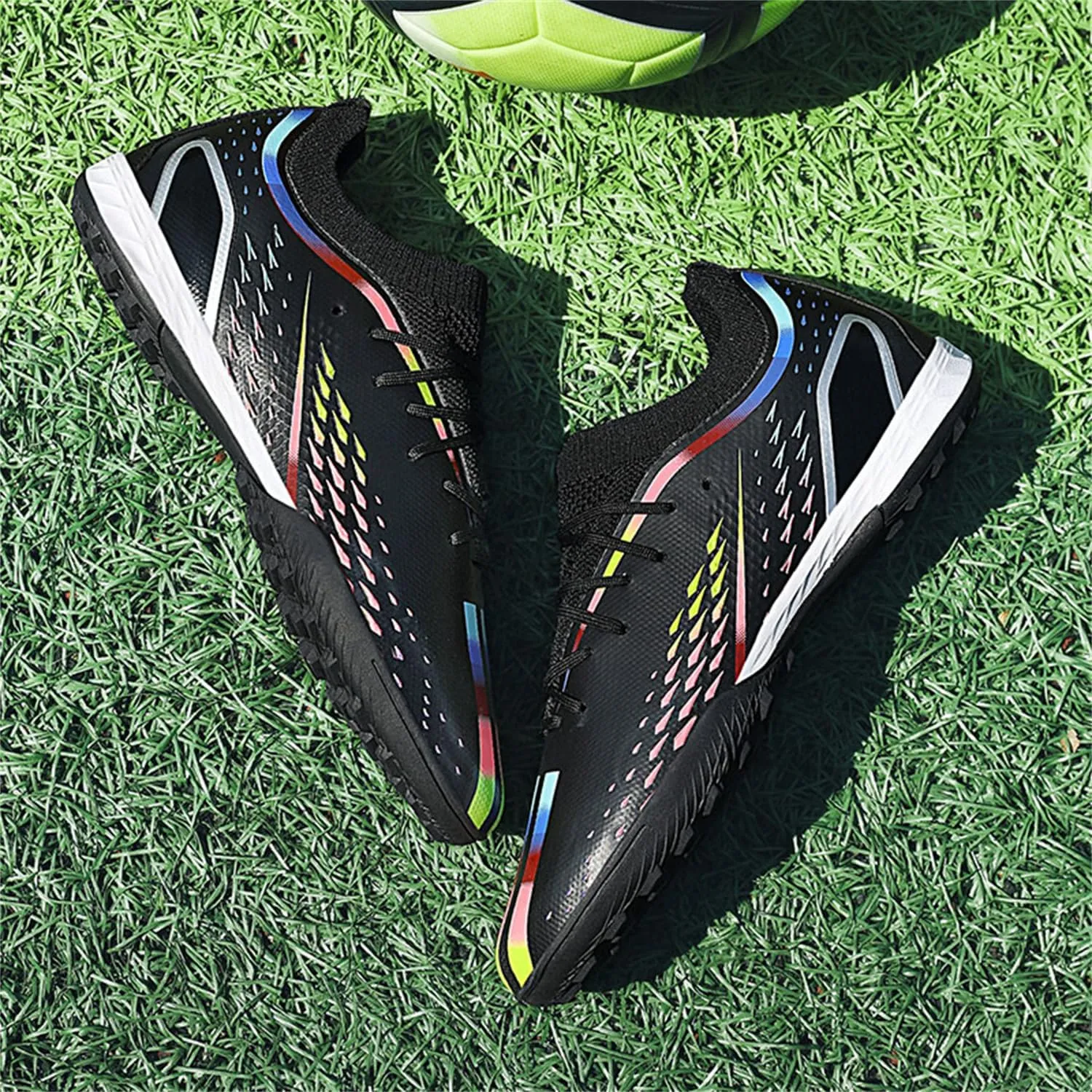 MDPCX Men's and Women's Football Shoes Non-Slip Shoes Professional high-top Breathable Non-Slip Sports Football Shoes Outdoor Indoor TF/AG