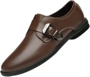 Men Pointed Black Brown Dress Business Suit Casual Shoes Monk Strap Loafers Party Wedding Dress Homecoming Footwear