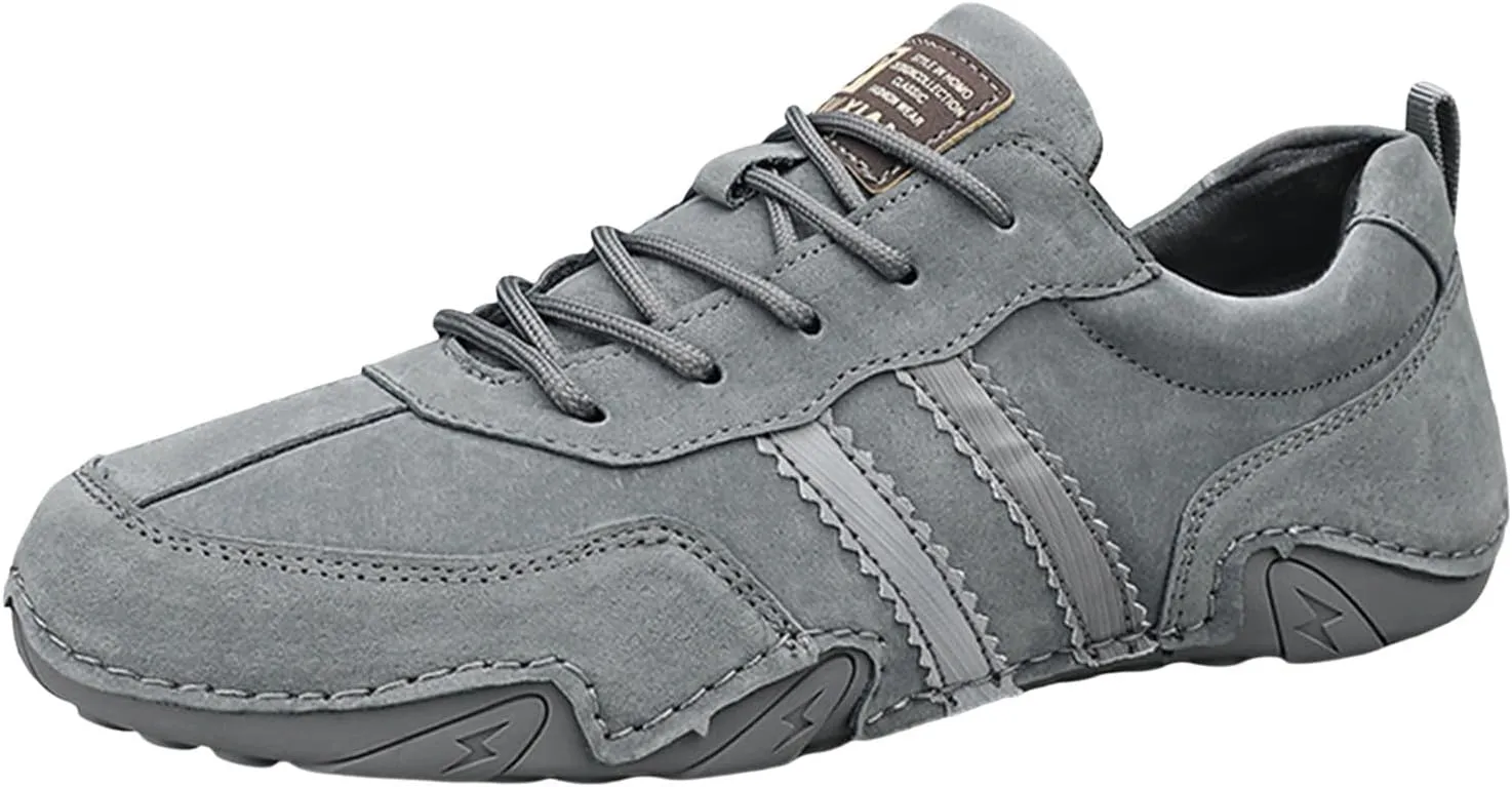 Men Running Shoe Leather Hiking Shoes Mens Comfortable Mens Outdoor Non Slip Hiking Shoes Sneakers Walking Shoes for Men