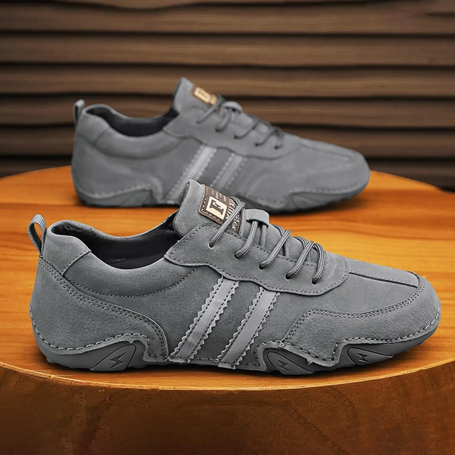 Men Running Shoe Leather Hiking Shoes Mens Comfortable Mens Outdoor Non Slip Hiking Shoes Sneakers Walking Shoes for Men