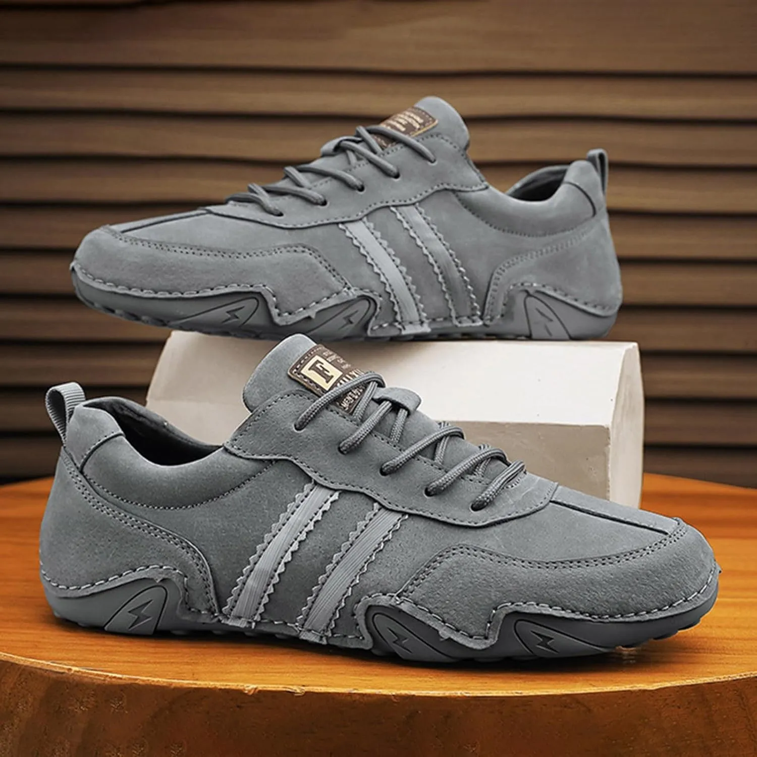 Men Running Shoe Leather Hiking Shoes Mens Comfortable Mens Outdoor Non Slip Hiking Shoes Sneakers Walking Shoes for Men