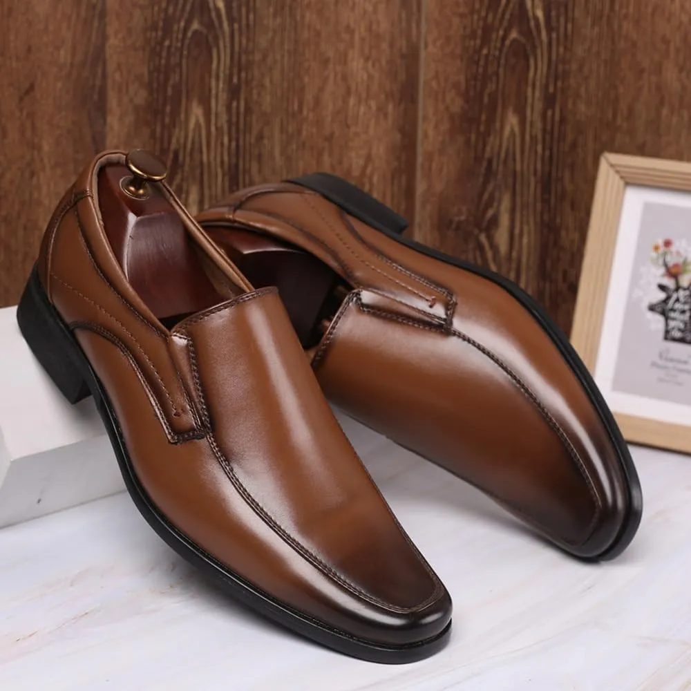 Men Slip on Men's Dress Oxfords Fashion Business Dress Men's Shoes Classic Leather Shoes Office Formal Oxfords Men's Loafers