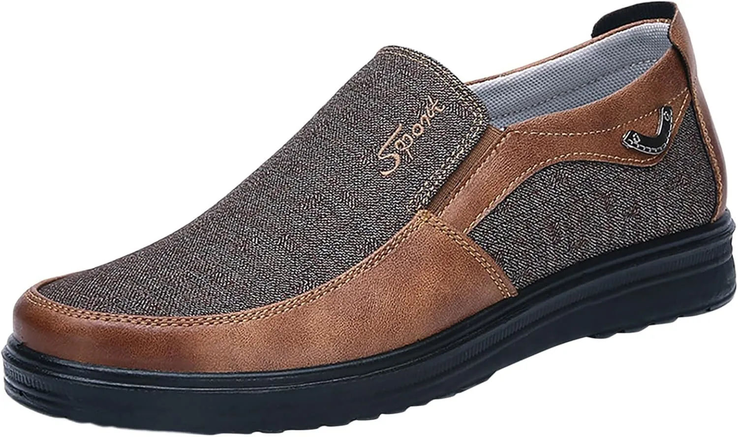 Men Slip on Walking Shoes Comfy Knitted Loafers Memory Foam Breathable Fashion Sneakers Non Slip Arch Support Vacation Athletic Running Shoes