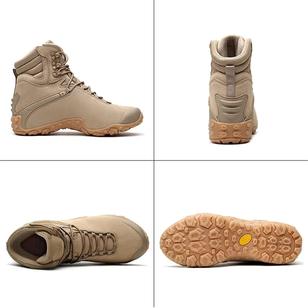Men Tactical Army Boots, Military Desert Waterproof Work Safety Shoes, Outdoor Sport Climbing Ankle Boots
