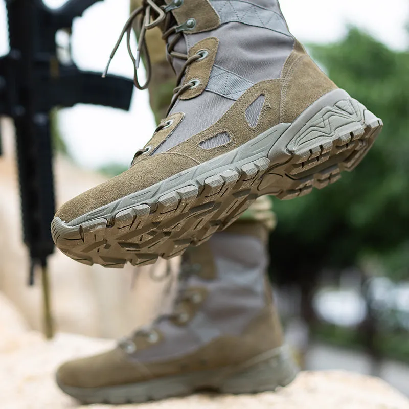Men's anti-skid tactical boots High cut military combat boots durable desert boots