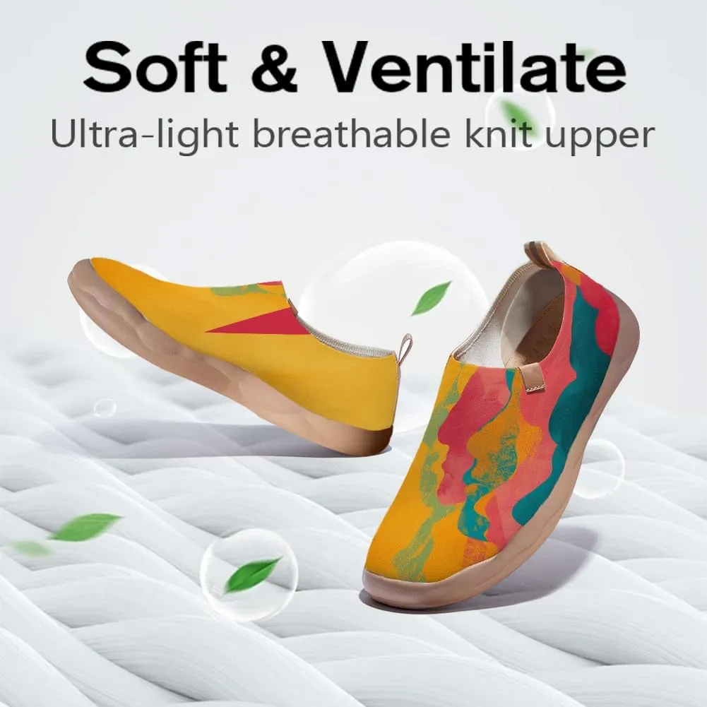 Men's Art Painted Slip Ons Loafers Comfortable Flats Sneakers Travel Casual Walking Shoes