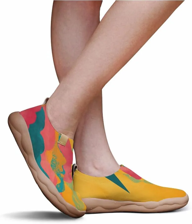 Men's Art Painted Slip Ons Loafers Comfortable Flats Sneakers Travel Casual Walking Shoes