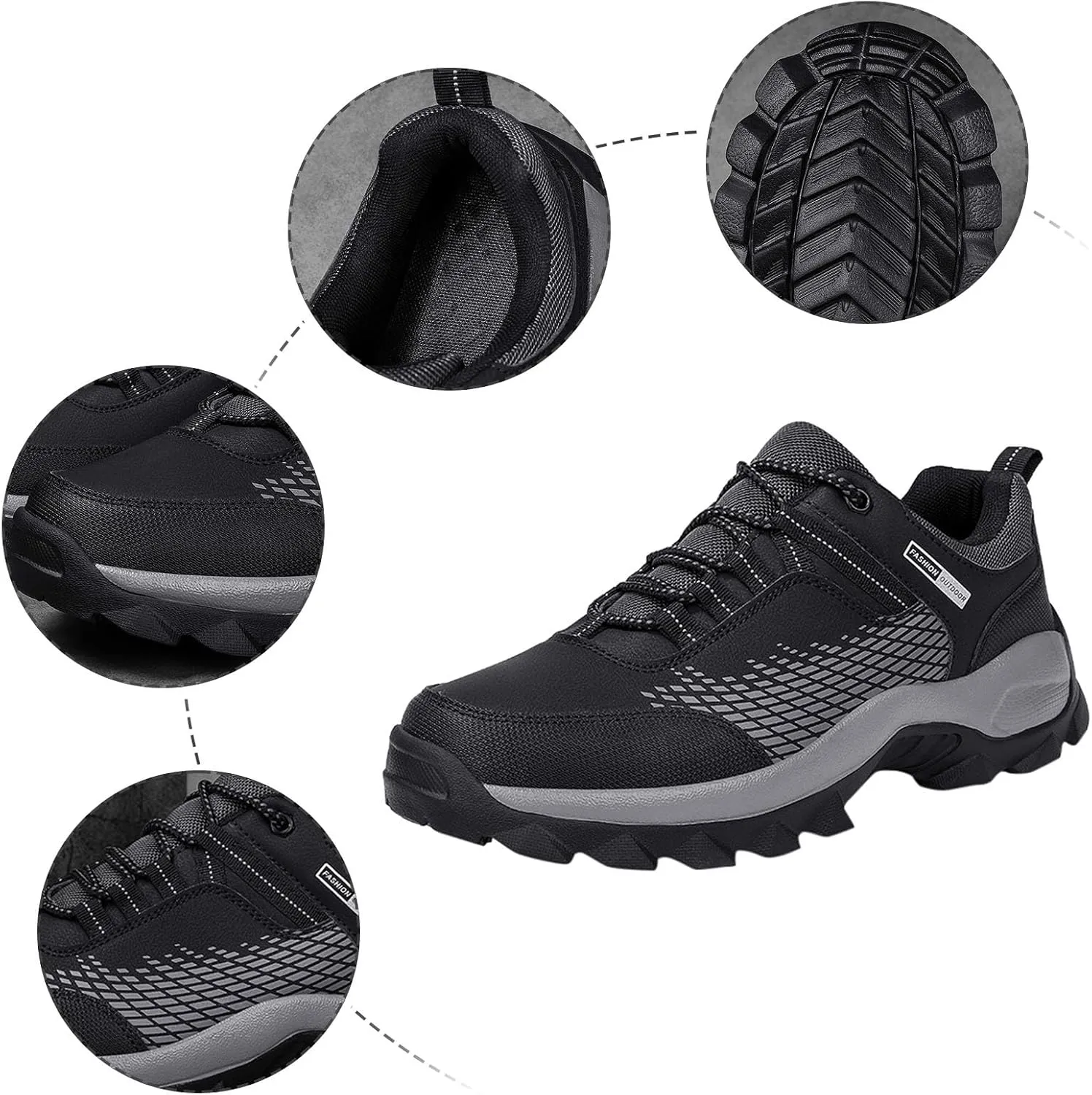Men's Breathable Mesh Running Shoes Portable Non Slip Fitness Workout Shoe Memory Foam Versatile Shoes for Men
