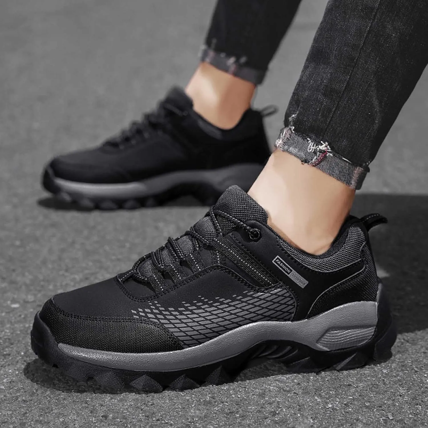 Men's Breathable Mesh Running Shoes Portable Non Slip Fitness Workout Shoe Memory Foam Versatile Shoes for Men