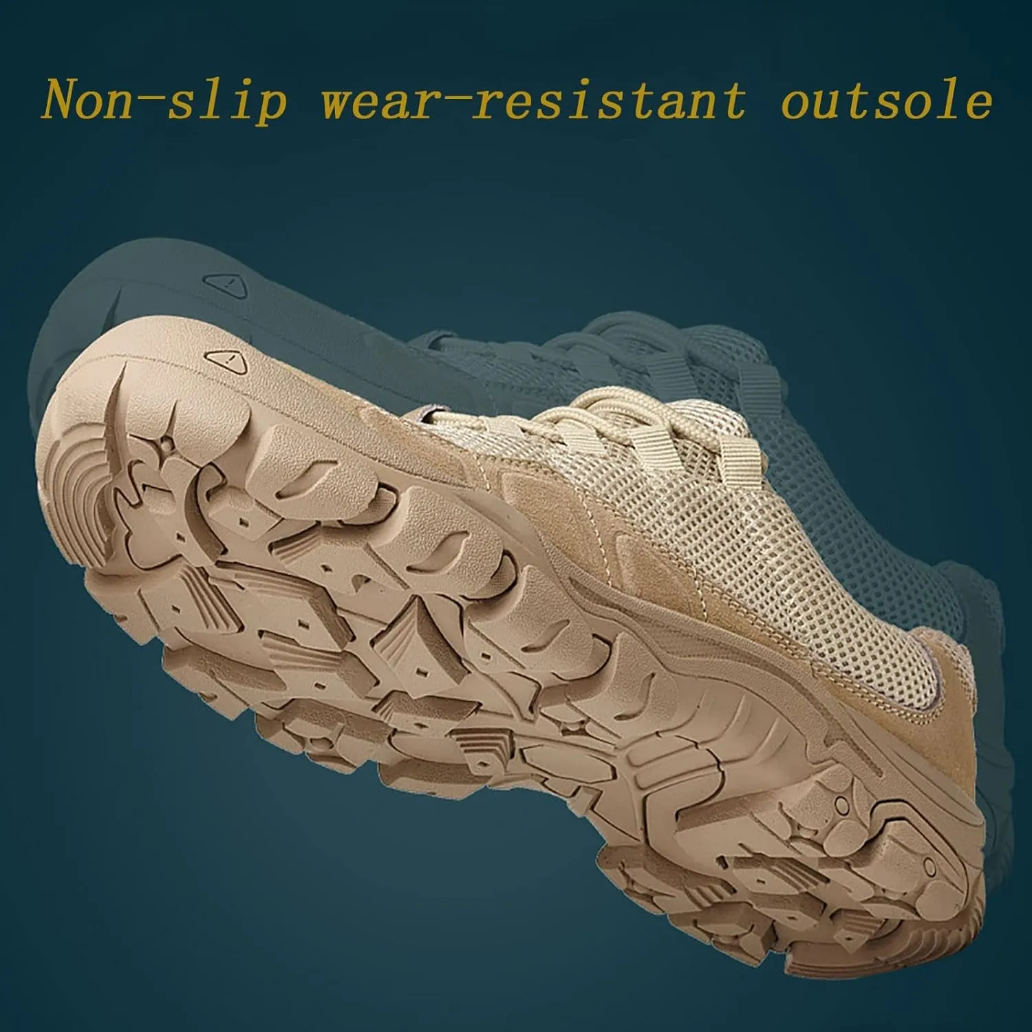 Men's Breathable Military Boots, Spring and Autumn Men's Outdoor Casual Wear-resistant Outsole Hiking Shoes, for Military Desert Waterproof Tactical Boots