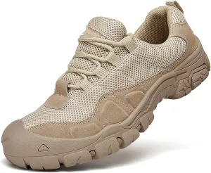 Men's Breathable Military Boots, Spring and Autumn Men's Outdoor Casual Wear-resistant Outsole Hiking Shoes, for Military Desert Waterproof Tactical Boots