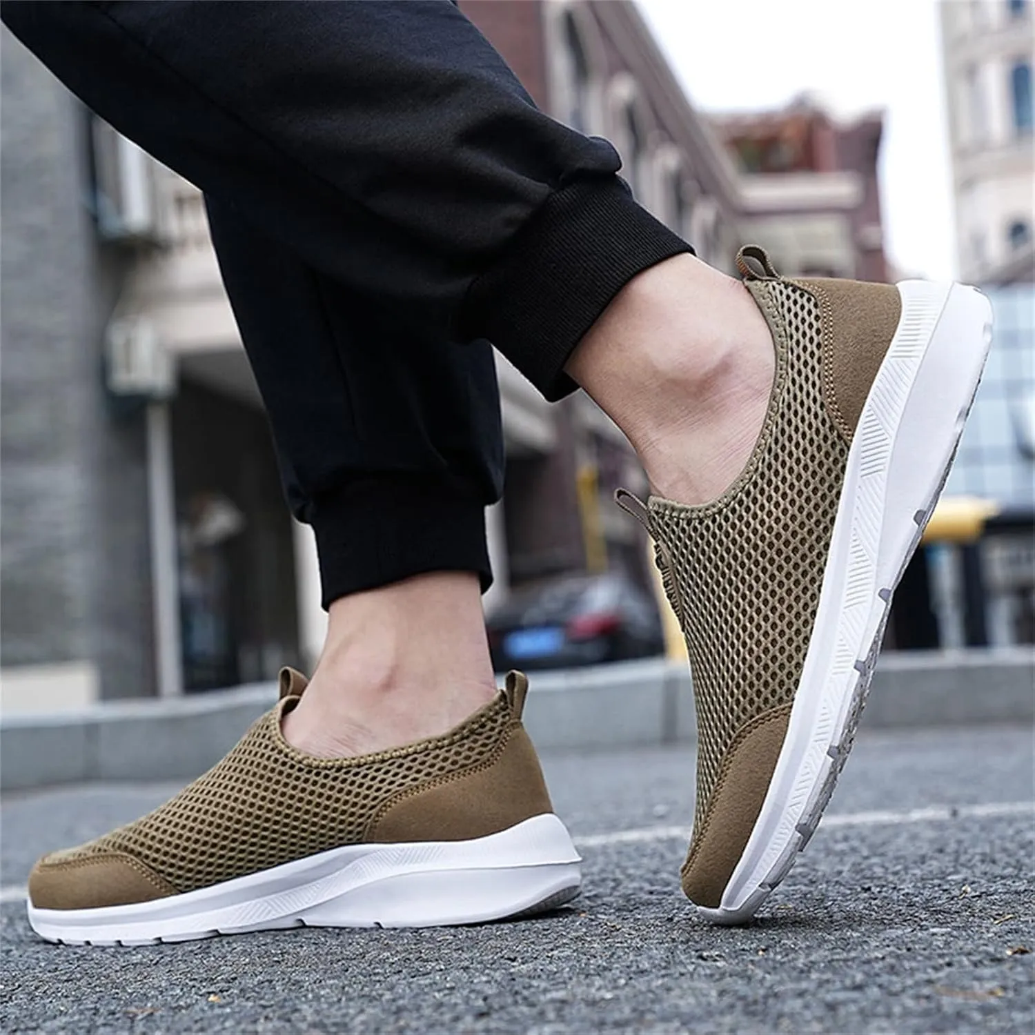 Mens Casual Athletic Shoes Fashion Summer Men Breathable Mesh Shallow Lace Up Casual Shoes Tennis Workout Gym Sports Shoes