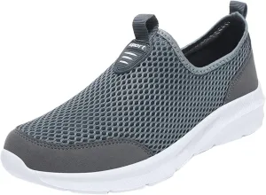 Mens Casual Athletic Shoes Fashion Summer Men Breathable Mesh Shallow Lace Up Casual Shoes Tennis Workout Gym Sports Shoes