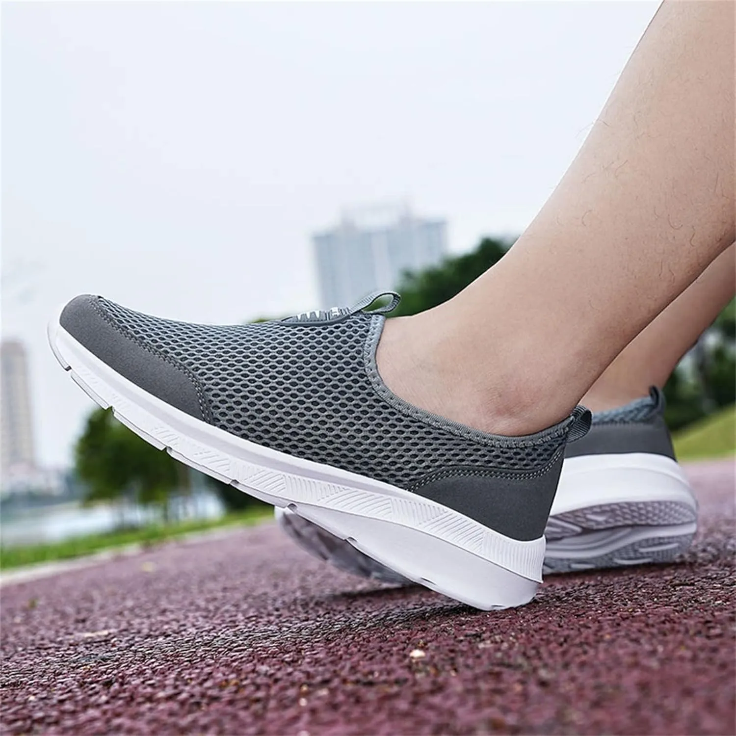 Mens Casual Athletic Shoes Fashion Summer Men Breathable Mesh Shallow Lace Up Casual Shoes Tennis Workout Gym Sports Shoes