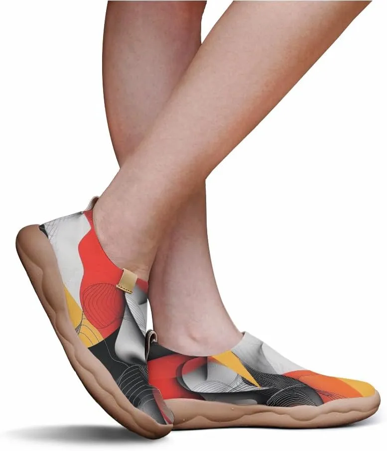 Men's Casual Knit Shoes Art Painted Slip Ons Loafers Lightweight Flats Travel Sneakers