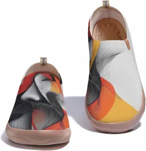 Men's Casual Knit Shoes Art Painted Slip Ons Loafers Lightweight Flats Travel Sneakers