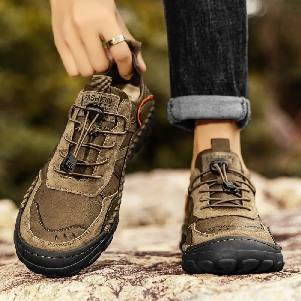 Mens Casual Walking Shoes Leather Oxfords Breathable Fashion Loafers Lightweight Non-Slip Sneakers