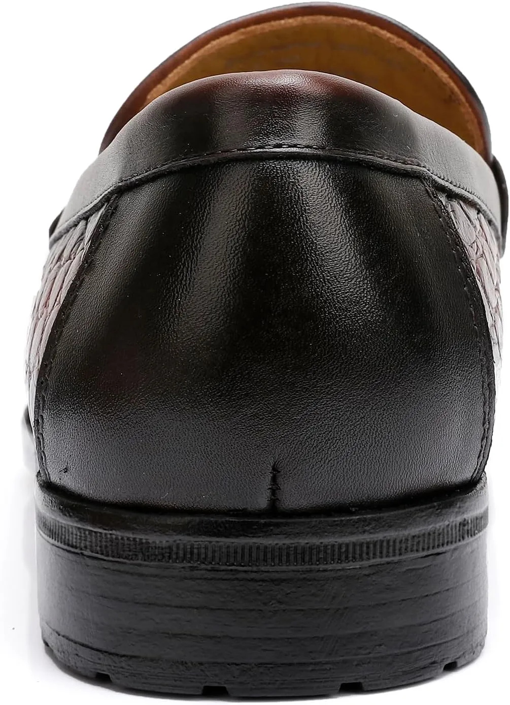 Men's Crocodile Printed Leather Dress Shoes Casual Loafer Slip on for Men