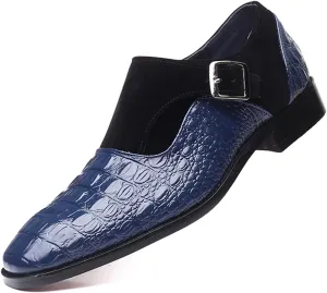 Men's Dress Loafer Shoes Monk Strap Plain Toe Slip On Loafers Fashion Formal Business Dress Shoes