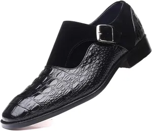 Men's Dress Loafer Shoes Monk Strap Plain Toe Slip On Loafers Fashion Formal Business Dress Shoes