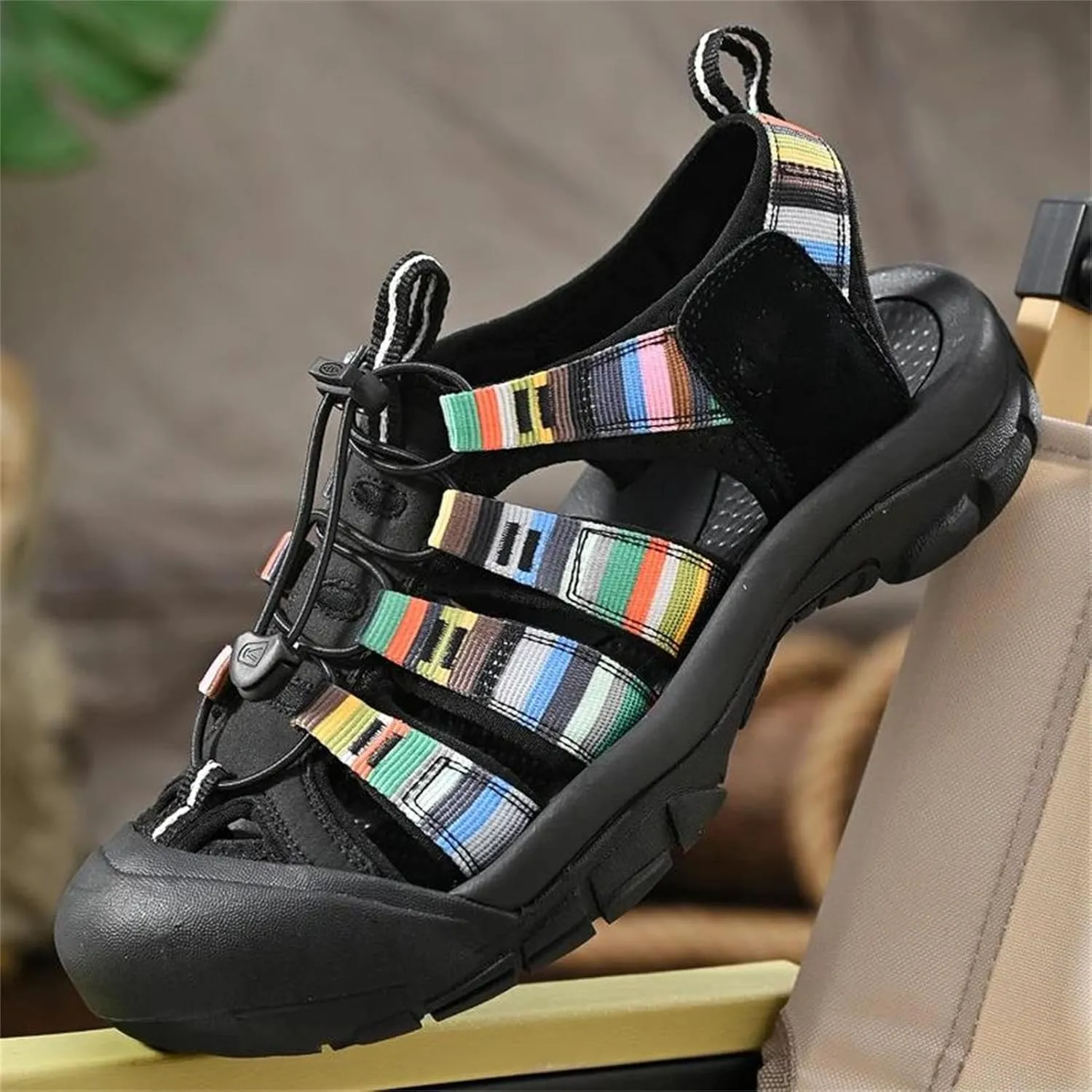 Men's Hiking Sandals - Leather Outdoor Shoes for Trekking and Fishing