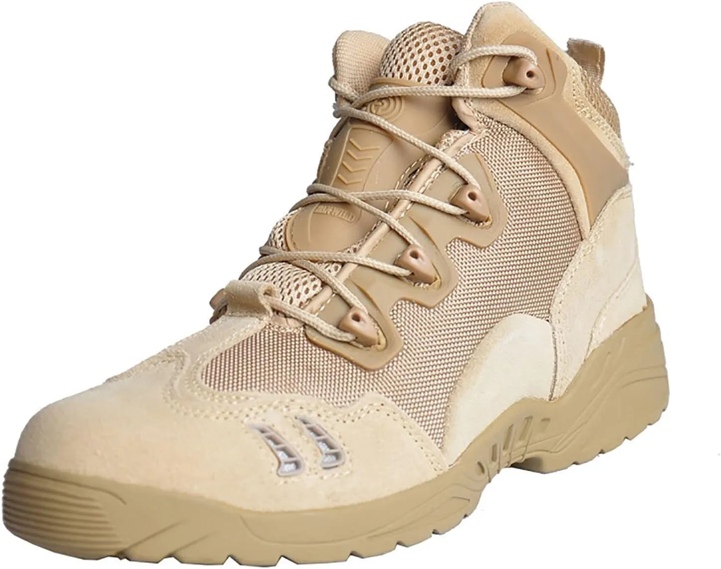 Men's Hiking Shoes, Spring Autum Comfort Breathable Suede with Zipper Tactical Military Boots, for Outdoor Lace-up Sports Durable Desert Combat Shoes
