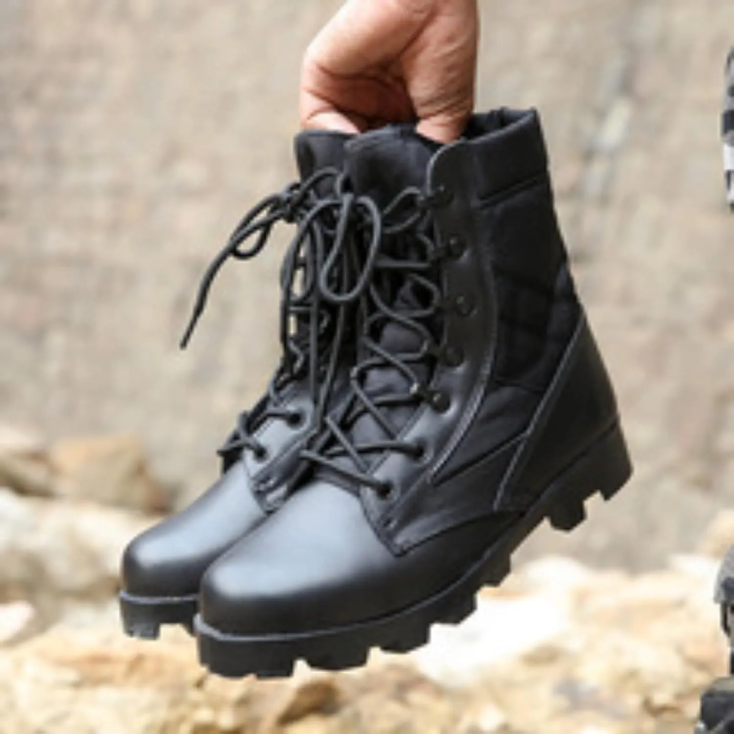 Men's Hiking Work Boots Tactical Boots, Waterproof Slip Resistant Hiking Shoes, Four Seasons Camp Outdoor Desert