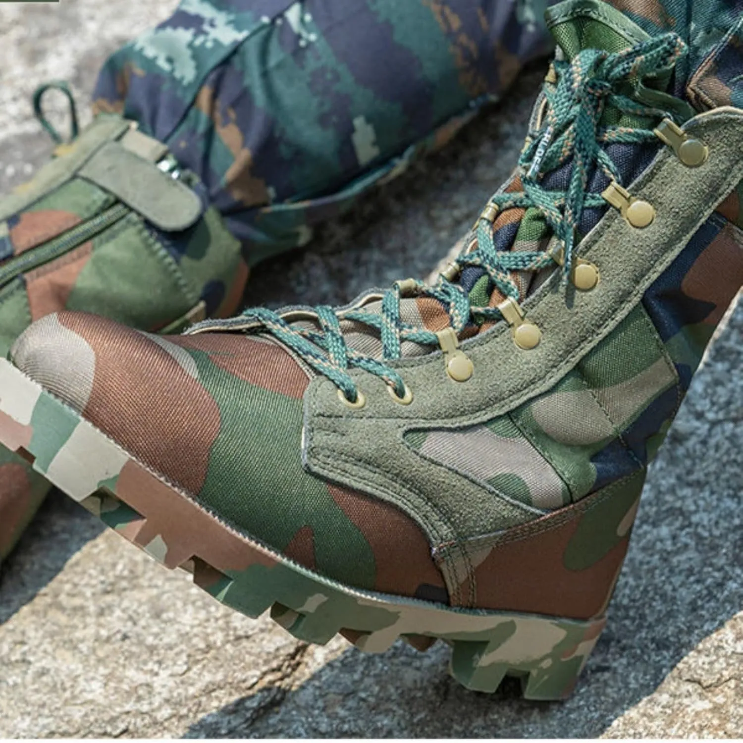 Men's Hiking Work Boots Tactical Boots, Waterproof Slip Resistant Hiking Shoes, Four Seasons Camp Outdoor Desert