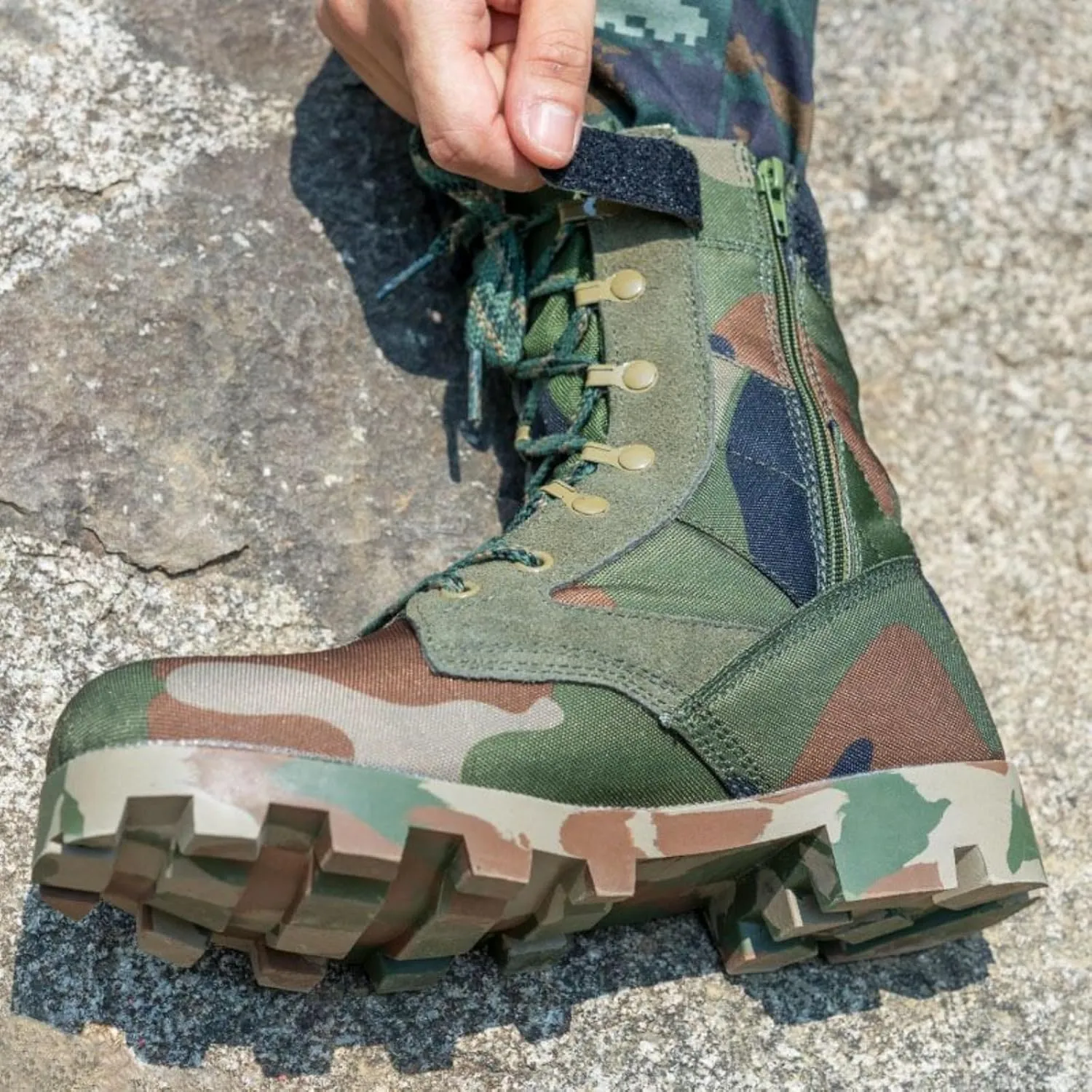 Men's Hiking Work Boots Tactical Boots, Waterproof Slip Resistant Hiking Shoes, Four Seasons Camp Outdoor Desert