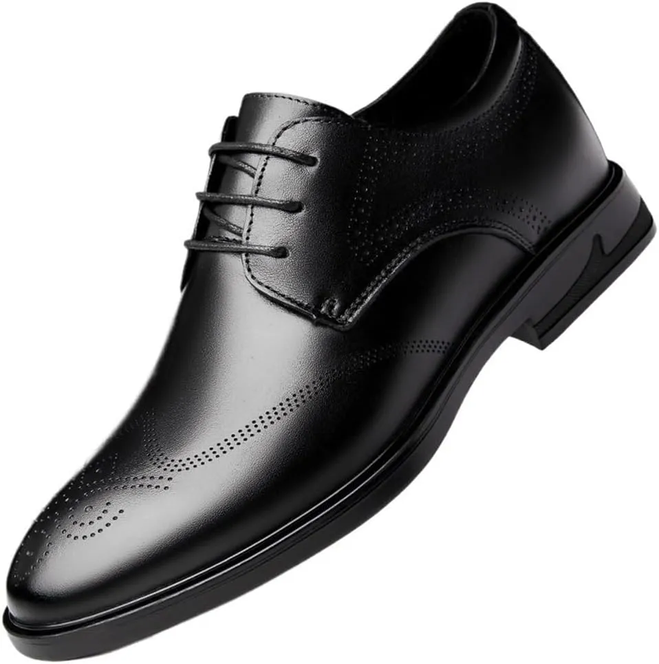 Men??s Leather Monk Strap Loafers Dress Shoes Lace Up Business Formal Round Toe Wedding Classic Office Comfortable Oxford