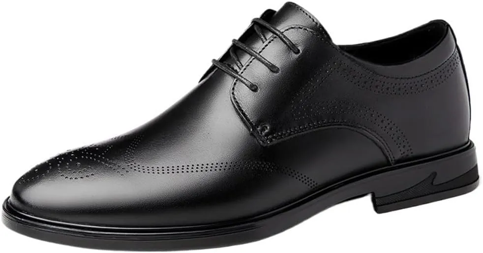 Men??s Leather Monk Strap Loafers Dress Shoes Lace Up Business Formal Round Toe Wedding Classic Office Comfortable Oxford