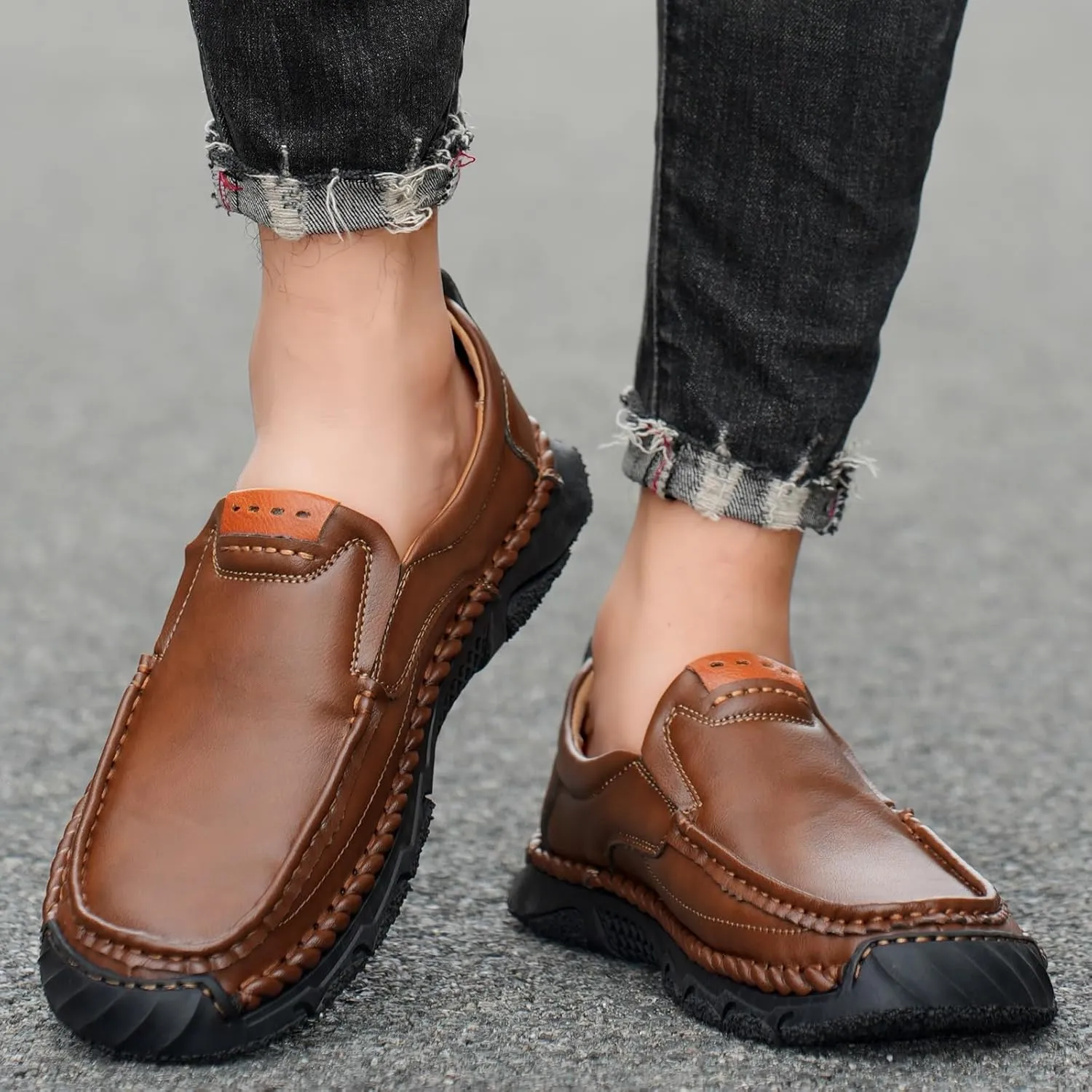 Men's Loafers Casual Slip On Shoes Soft Loafers Lightweight Driving Boat Shoes Comfortable Walking Loafers for Men