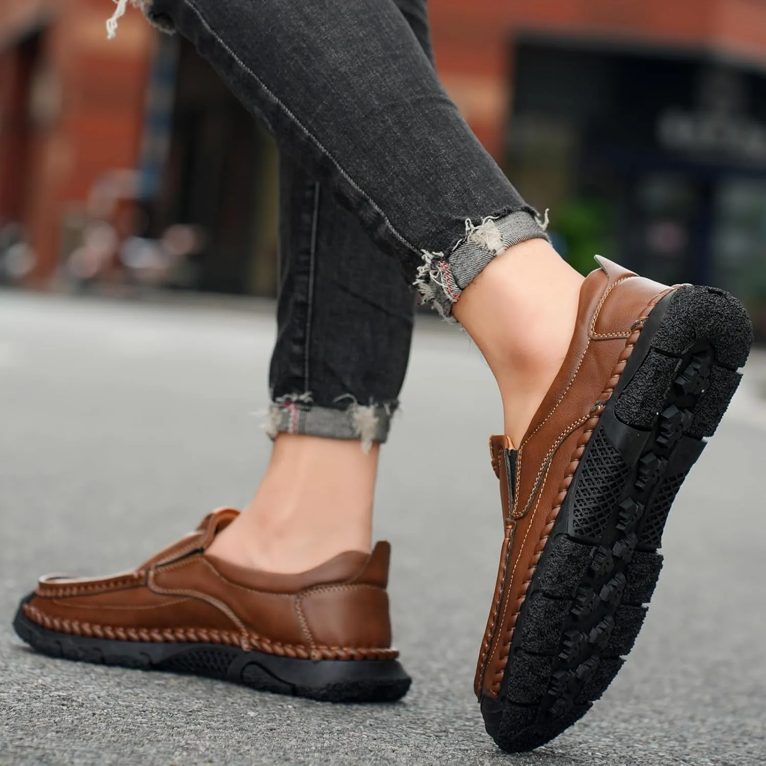 Men's Loafers Casual Slip On Shoes Soft Loafers Lightweight Driving Boat Shoes Comfortable Walking Loafers for Men