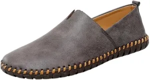 Men's Loafers Shoes Leather Stitching Details Anti-Slip Lightweight Party Outdoor Slip-ons