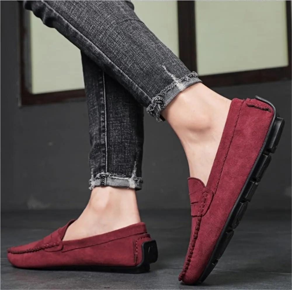 Mens Loafers Simple Moccasins Shoes Lightweight Comfortable Anti-Slip Party Slip-ons