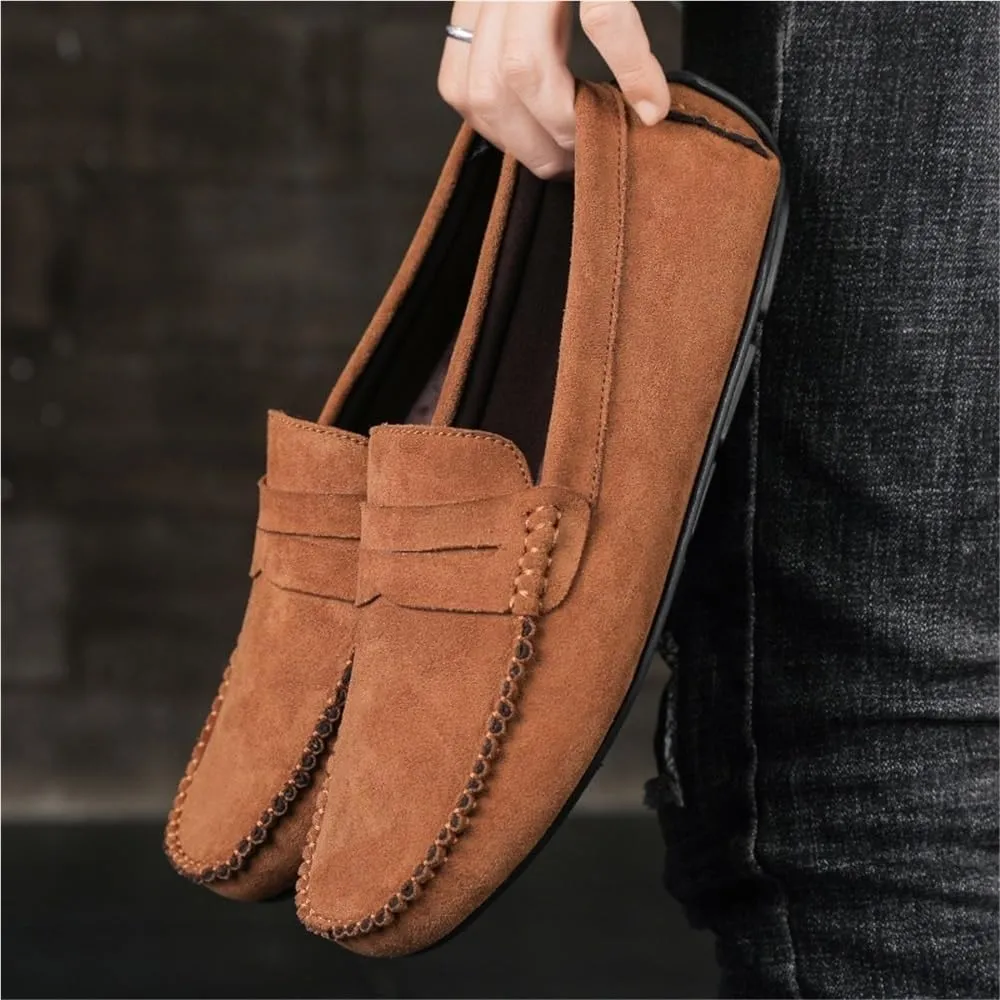 Mens Loafers Simple Moccasins Shoes Lightweight Comfortable Anti-Slip Party Slip-ons
