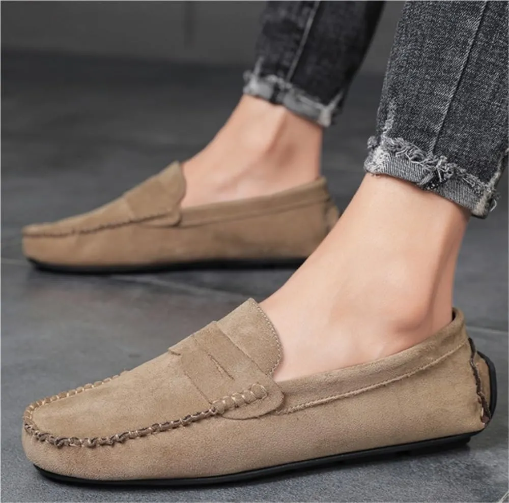 Mens Loafers Simple Moccasins Shoes Lightweight Comfortable Anti-Slip Party Slip-ons