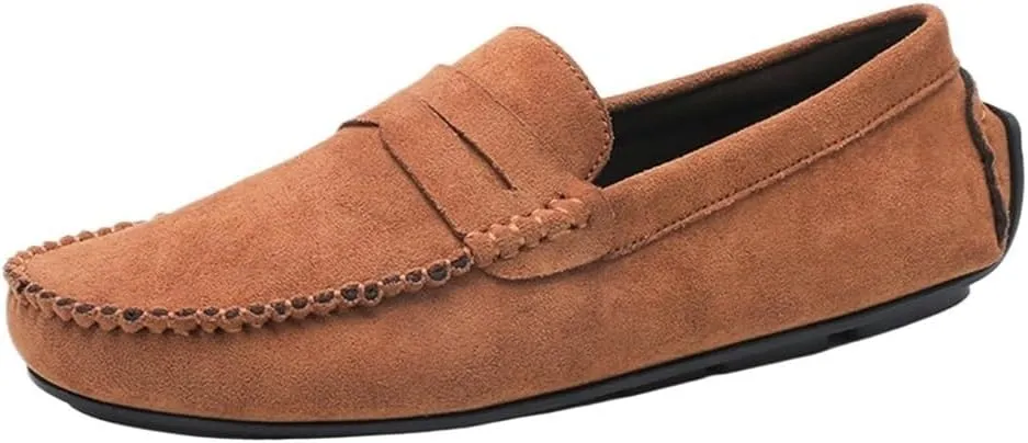 Mens Loafers Simple Moccasins Shoes Lightweight Comfortable Anti-Slip Party Slip-ons