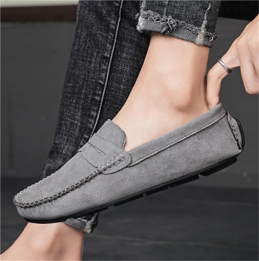 Mens Loafers Simple Moccasins Shoes Lightweight Comfortable Anti-Slip Party Slip-ons