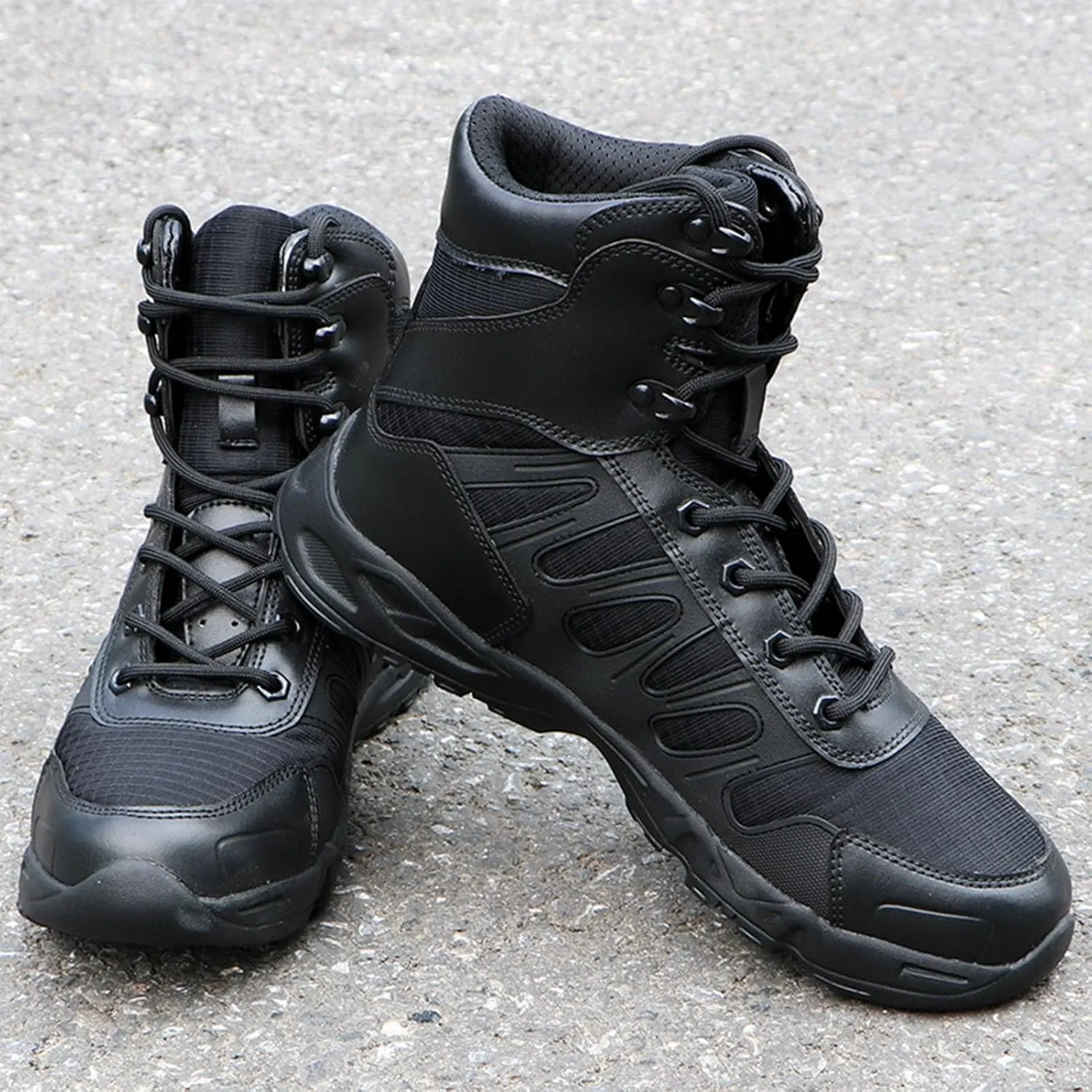 Men's Military Tactical Combat Boots Wear-Resistant Waterproof Desert Shoes Outdoor Combat Boots Non-Slip Camping Hiking Boots