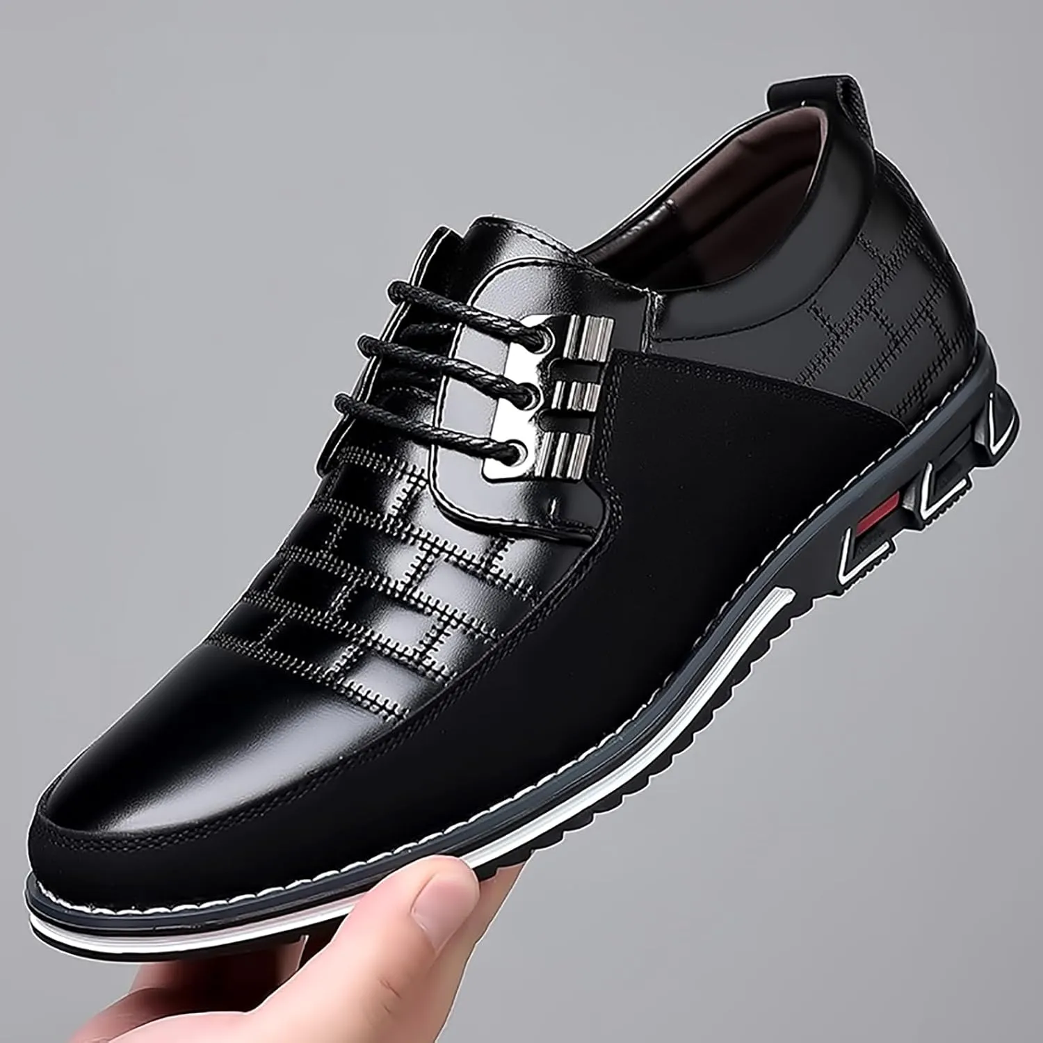 Men's Oxford Shoes Classic Leather Loafers with Business Casual Style Anti-Slip and wear-Resistant Design