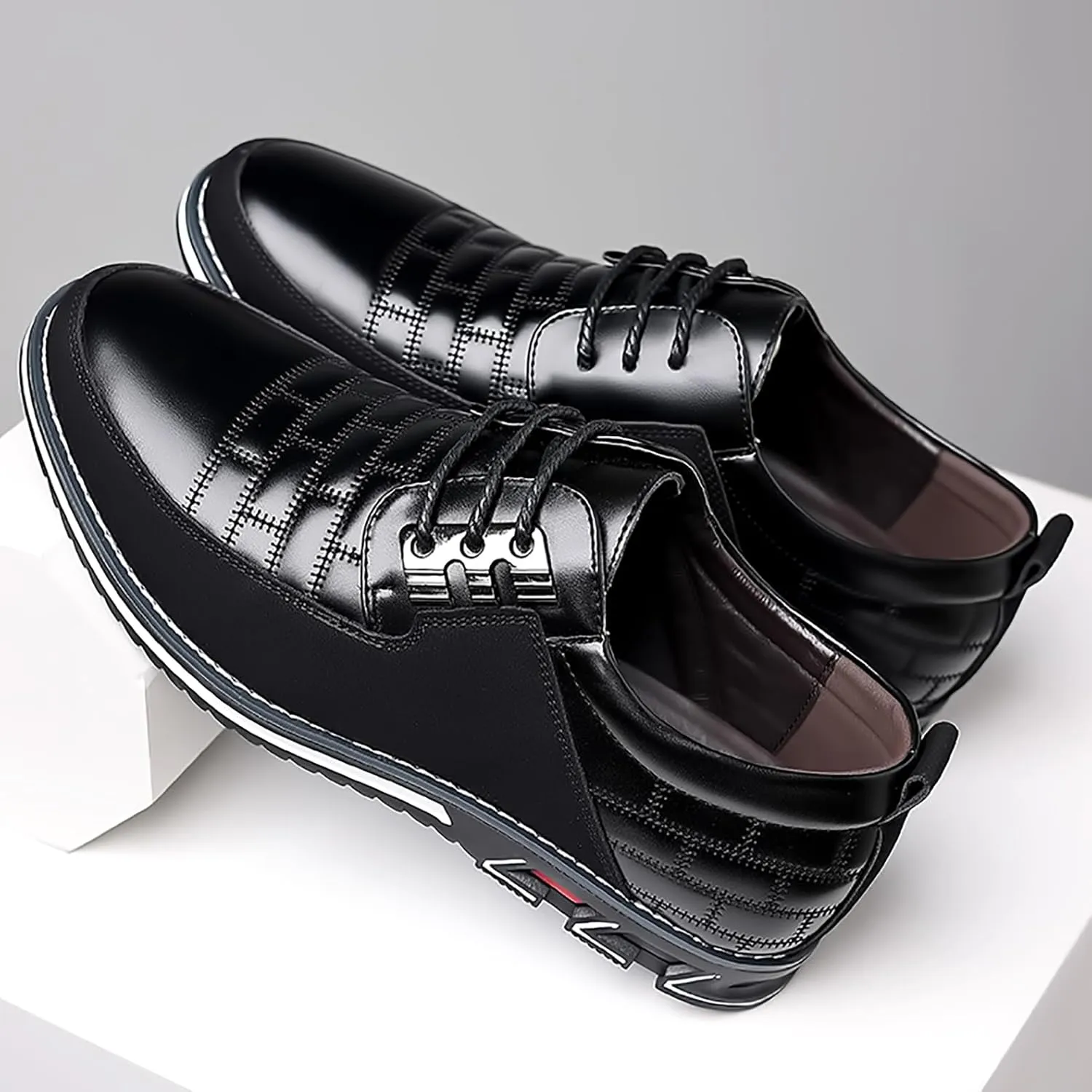 Men's Oxford Shoes Classic Leather Loafers with Business Casual Style Anti-Slip and wear-Resistant Design
