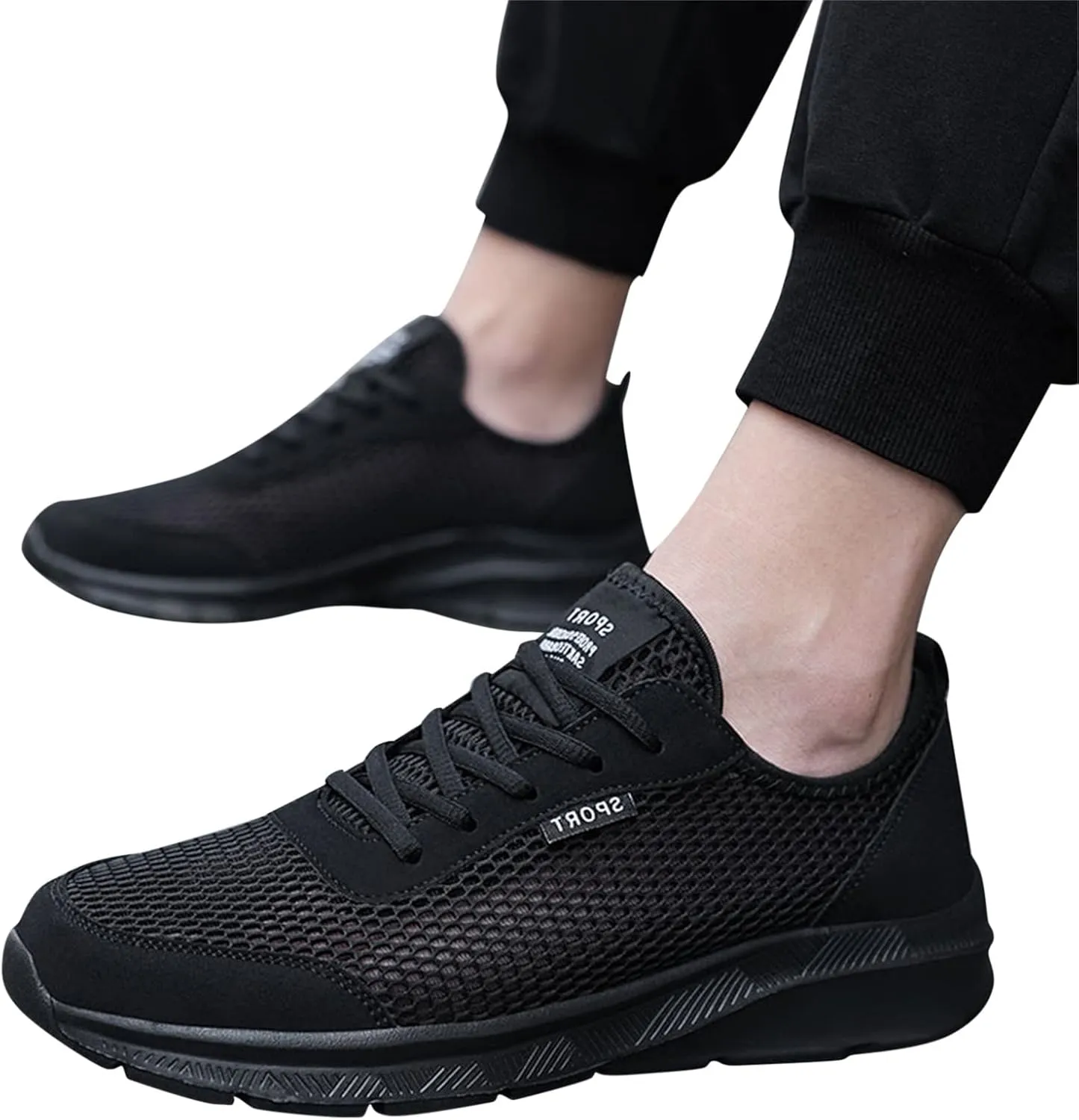 Men's Running Shoes Comfortable Lightweight Breathable Walking Shoes Mesh Workout Casual Sports Shoes