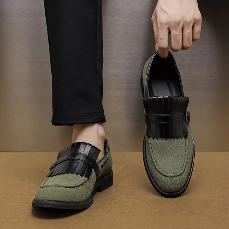 Mens Slip on Loafers Casual Shoes Suede Business Classic Dress Shoes for Men Office Classic Business Party Shoes