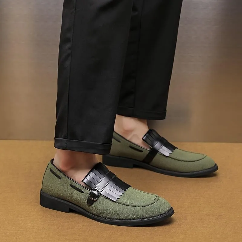 Mens Slip on Loafers Casual Shoes Suede Business Classic Dress Shoes for Men Office Classic Business Party Shoes
