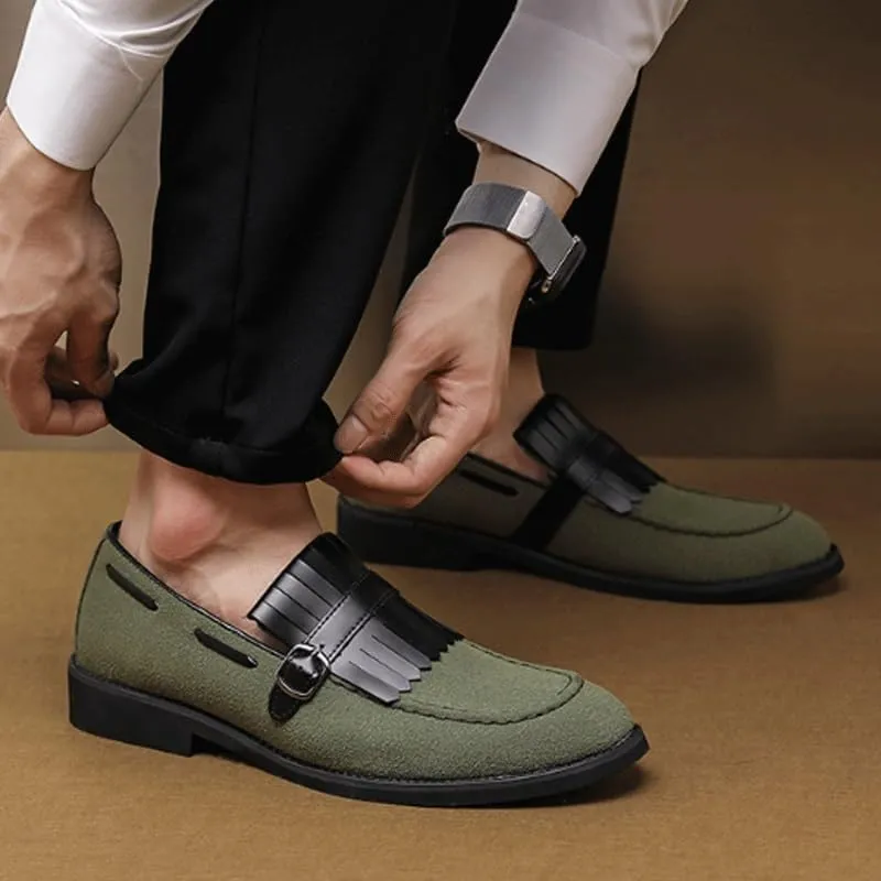 Mens Slip on Loafers Casual Shoes Suede Business Classic Dress Shoes for Men Office Classic Business Party Shoes