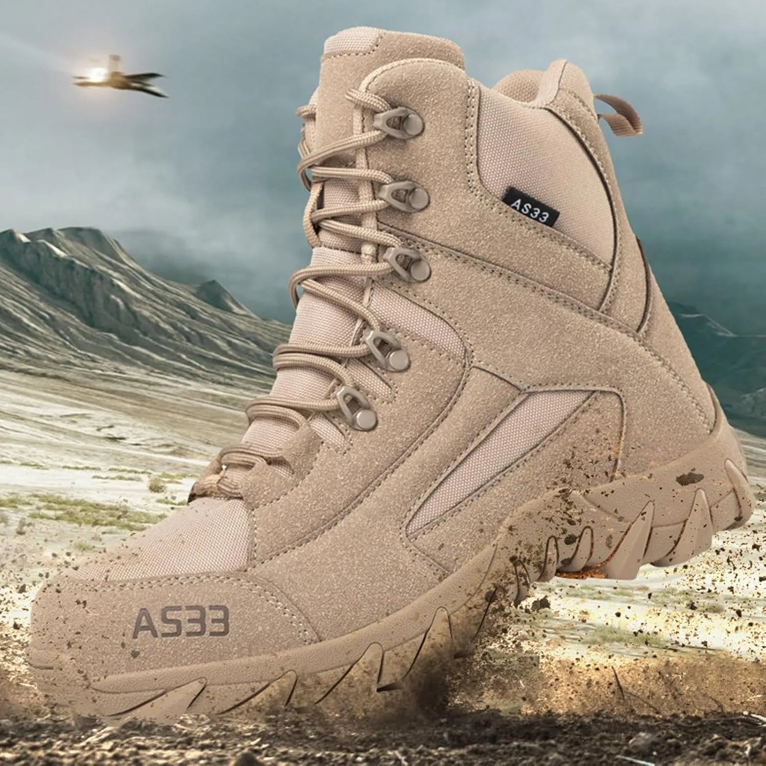 Men's Snow Boots Waterproof Men's Military Tactical Boots Outdoor Hiking Boots Non-slip Lightweight Combat Desert Warm Boots Winter