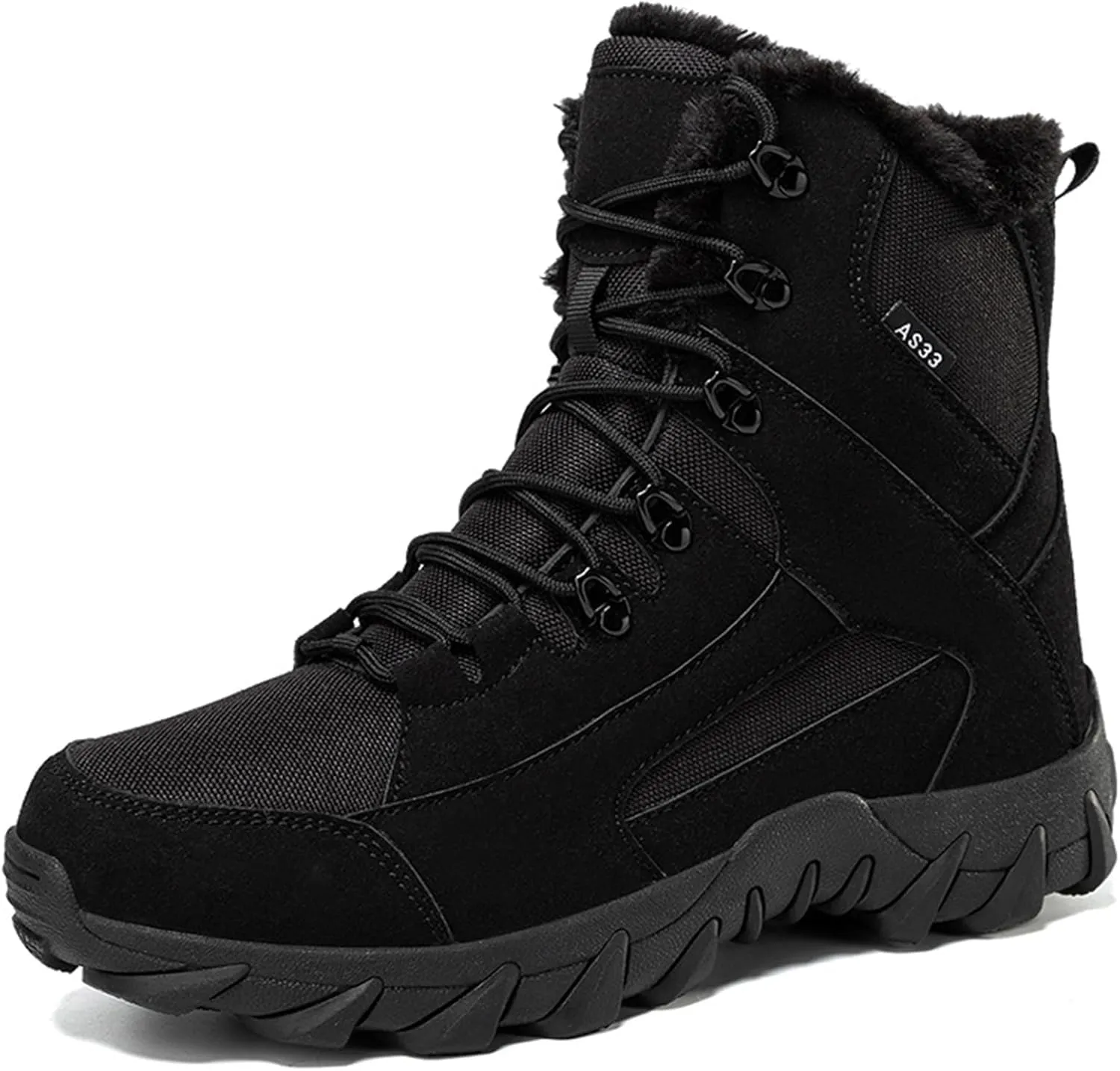 Men's Snow Boots Waterproof Men's Military Tactical Boots Outdoor Hiking Boots Non-slip Lightweight Combat Desert Warm Boots Winter