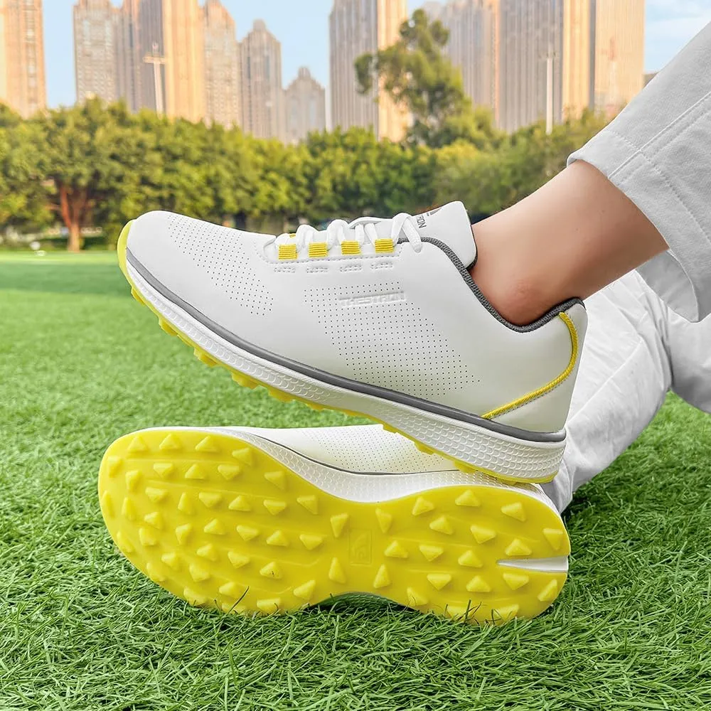 Men's Spikeless Golf Shoes - Lightweight Breathable Golf Training Shoes Comfortable Walking Golf Sneakers for Course & Clubhouse